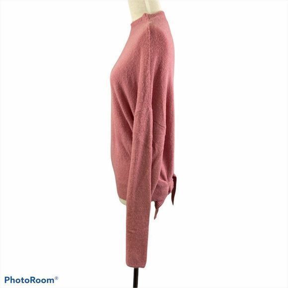 NWT‎ WAYF Pink Crew Neck Wool Mix Tie Sweater - Picture 2 of 7